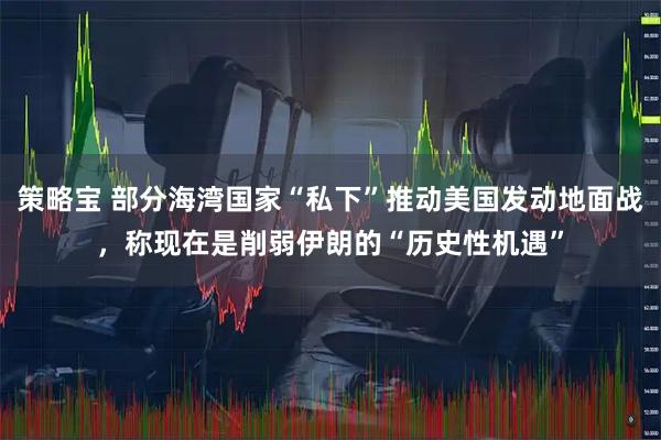 策略宝 部分海湾国家“私下”推动美国发动地面战，称现在是削弱伊朗的“历史性机遇”